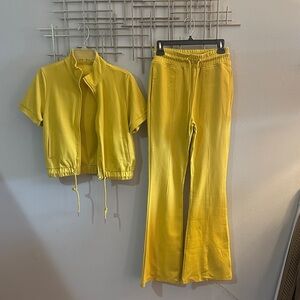 Yellow Women's Pants & Jumpsuit Set